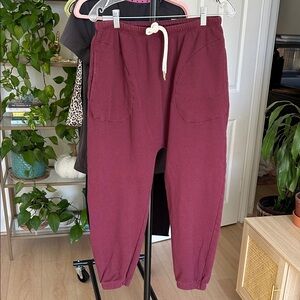 The Great Maroon Sweatpant Joggers. 22” inseam.